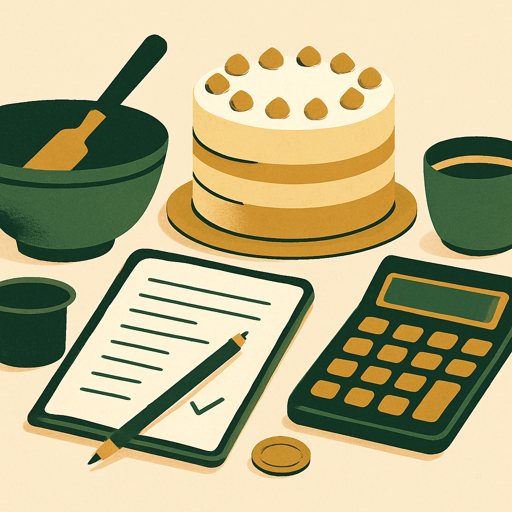 Stop guessing what to charge. Learn how to calculate the true cost of a cake — ingredients, labor, overhead, and profit — and price every order correctly.