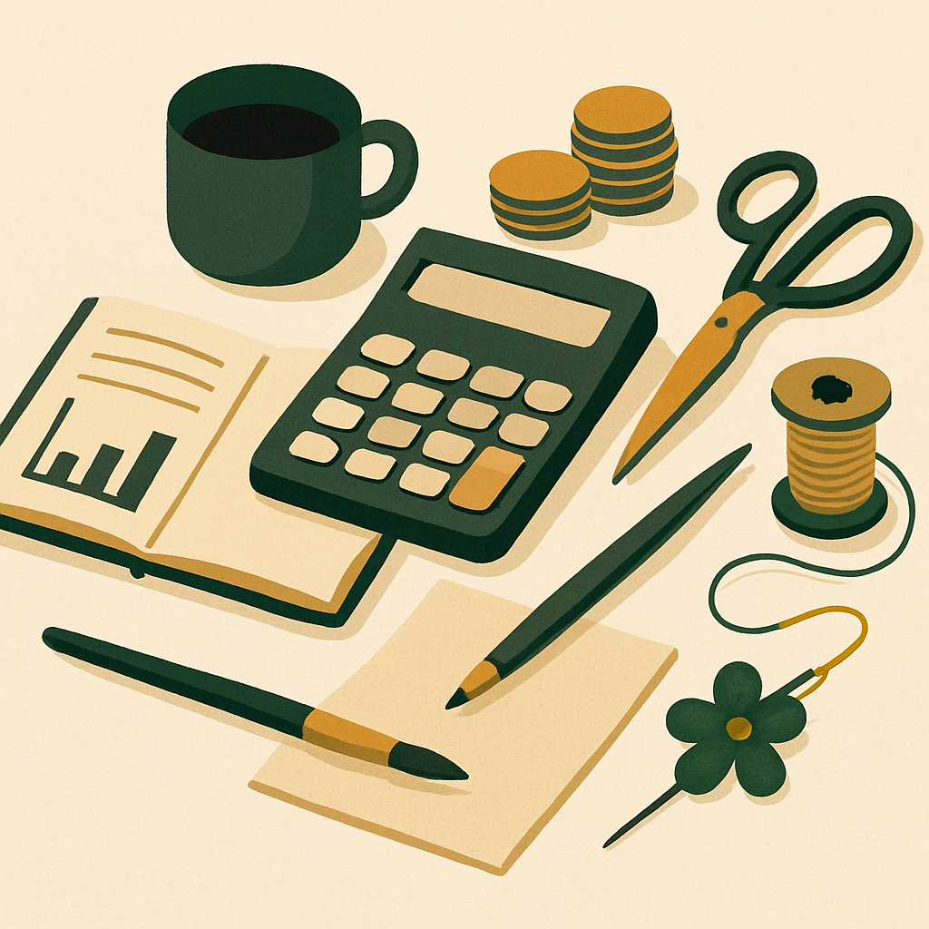 Calculate your self-employment tax as a handmade seller. Worked examples at $15K, $30K, and $50K with craft-specific deductions and quarterly breakdowns.
